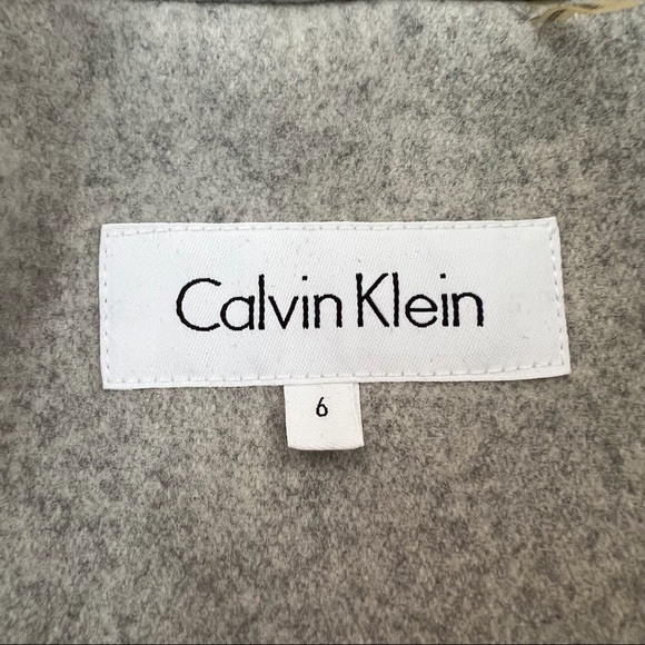 Calvin Klein Grey Wool Blend Coat - Picture 9 of 14